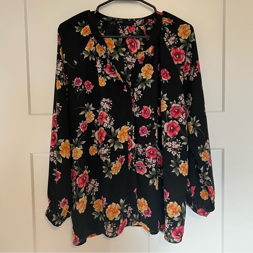 Sheer Floral Blouse